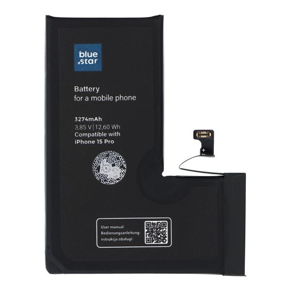 Bateria do iPhone 15 PRO 3274 mAh Blue Star HQ zdjęcie 1