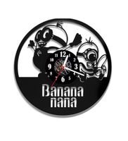 Zegar ścienny z płyty winylowej Minionki 125.2