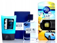 ZESTAW KOSMETYKÓW MĘSKICH DO TWARZY WODA PO GOLENIU + ZAPACH DO SAMOCHODU