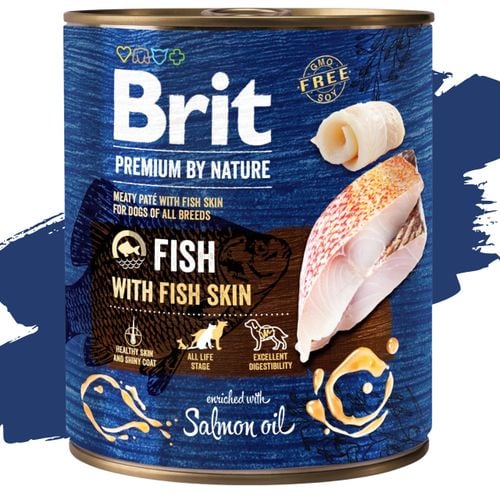 mokra karma dla psa z rybami brit premium by nature 800g fish & fish skin na Arena.pl