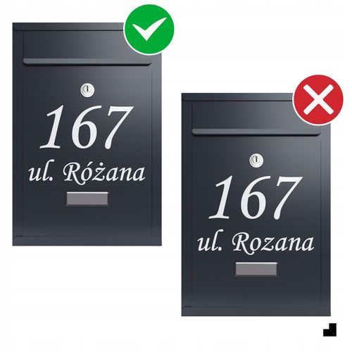 SKRZYNKA NA LISTY Z NUMEREM DOMU | POCZTOWA | A4 | ANTRACYT RAL7016 | WZORY na Arena.pl