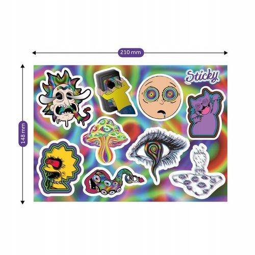 Naklejki na rower kask PSYCHO 10 szt na Arena.pl