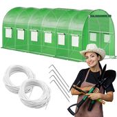 Szklarnia ogrodowa foliowa UV4 140g/m2 6x3x2 m zielona