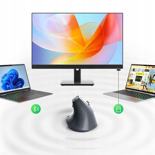 Myszka wertykalna Ergonomiczna pionowa MYSZ bezprzewodowa WiFi Bluetooth BT na Arena.pl