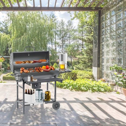 ACTIVA GRILL WĘGLOWY OGRODOWY BECZKA Z RUSZTEM ŻELIWNYM I POKROWCEM na Arena.pl