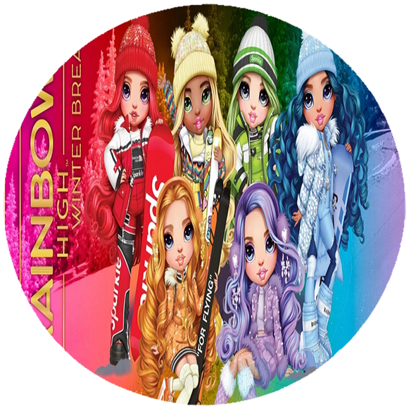 Opłatek na tort Rainbow High zdjęcie 1