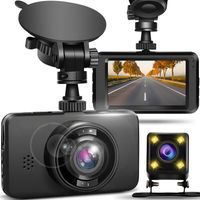 WIDEOREJESTRATOR SAMOCHODOWY + KAMERA COFANIA Z WYŚWIETLACZEM HDR DASH CAM