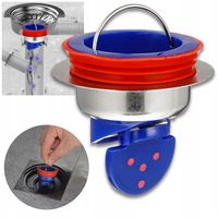 SUCHY SYFON ZAWÓR ZWROTNY KANALIZACYJNY DO ODPŁYWÓW – REGULACJA Ø 35-52 MM