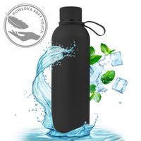 bidon, butelka termiczna 500ml, stal nierdzewna z powłoką soft touch