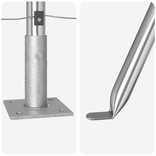 Słupek ogrodzeniowy. 26 pcs Srebrny 3.2 x 3.2 x 140 cm Stal na Arena.pl