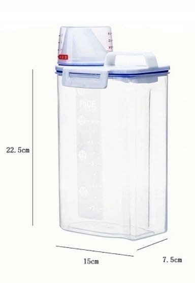 POJEMNIK PUDEŁKO na KARMĘ z MIARKĄ dla PSA KOTA 2L zdjęcie 3