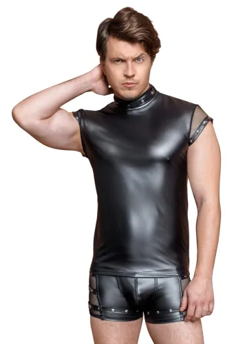 nek koszulka męska czarna matowa z siateczką i nitami 2xl na Arena.pl