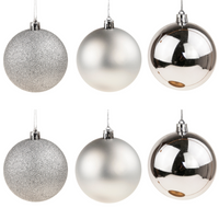 BOMBKI CHOINKOWE NA CHOINKĘ BOMBKA 8CM 6SZT ZESTAW