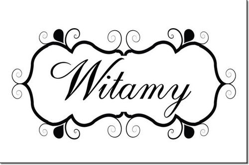 90 60CM OBRAZ NAPIS ...WITAMY CHMURKA DRUK PŁÓTNO RAMA na Arena.pl