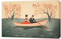 Obraz 90x60cm Romantyczna Eskapada po Rzece