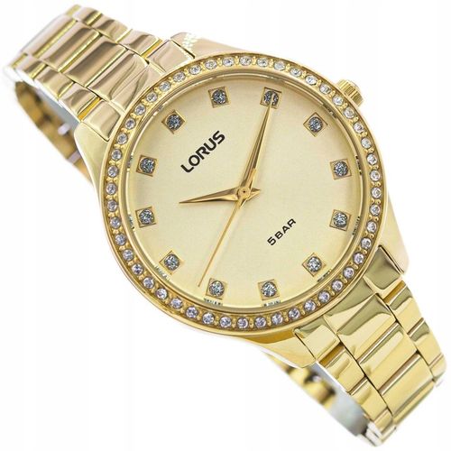 DAMSKI ZEGAREK LORUS RG284RX9 ZŁOTY NA BRANSOLECIE ELEGANCKI 50M na Arena.pl