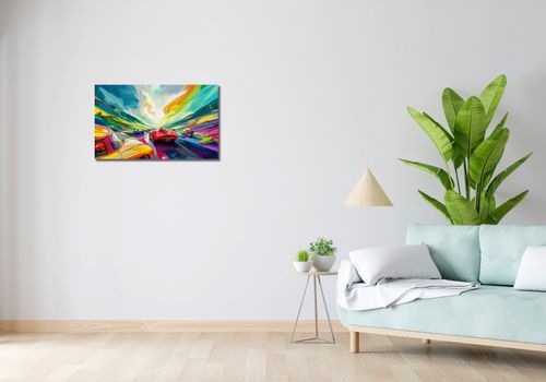 Obraz 70x40cm Wyścig Przy Barwach na Arena.pl