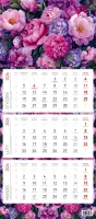 Kalendarz 2026 Ścienny Trójdzielny, Kwiaty