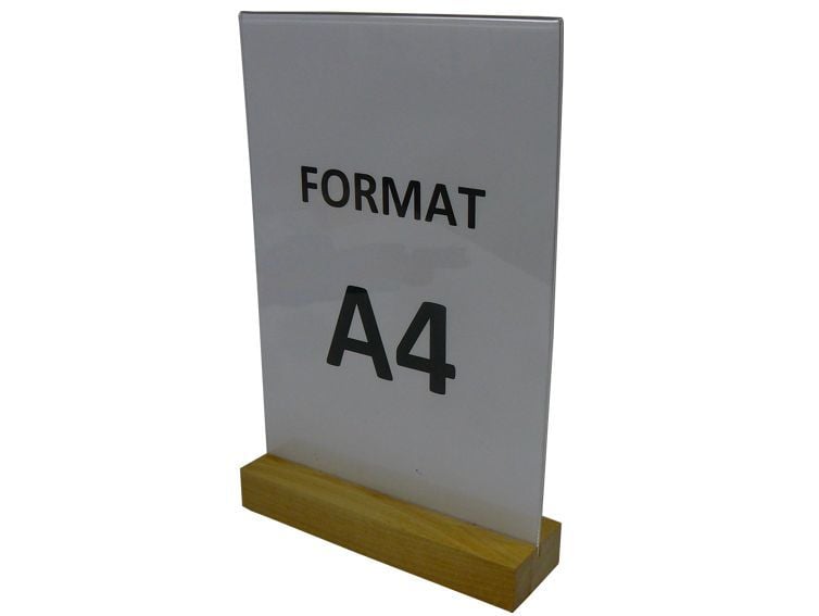 Stojak z plexi na ulotkę menu format A4 T pion zdjęcie 1