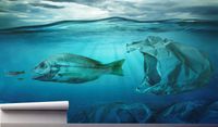 Fototapeta RYBY PŁYWAJĄCE W WODACH OCEANU 390x280