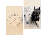 60X60CM ZEGAR BLACK&WHITE OBRAZ DREWNO ŚCIAN KWADRAT