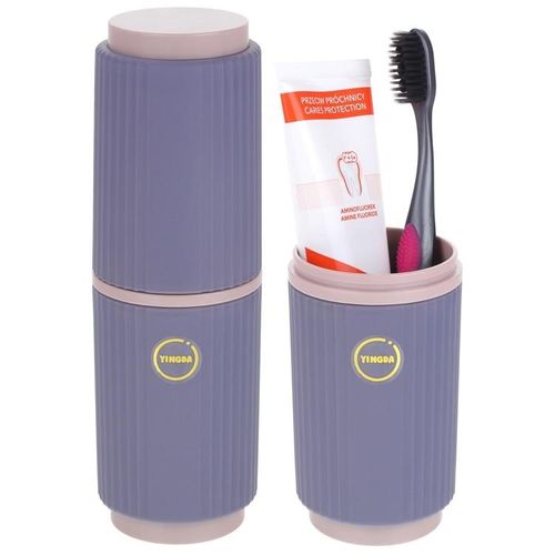 Podręczne Etui Podróżne Pojemnik na Szczoteczkę Pastę do Zębów - fiolet na Arena.pl