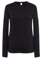 Czarna bluzka z długim rękawem damska BAWEŁNIANA koszulka Certyfikat