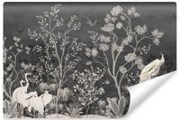 Fototapeta Ścienna PAWIE Ptaki Tropikalne Rośliny Retro 315cm x 210cm