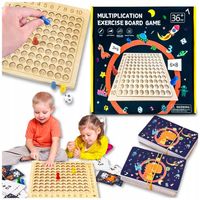 GRA EDUKACYJNA PLANSZOWA TABLICZKA MNOŻENIA + DODAWANIA NAUKA TABLICZKI