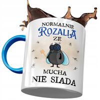 Kubek Błękitny Dla Rozalii Koleżanki Na Prezent Z Nadrukiem Ze Zdjęciem
