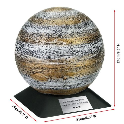 Urna Planeta - Jowisz. Dekoracyjna urna na prochy / Plakietka na Arena.pl