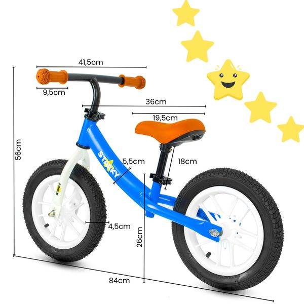 ROWEREK BIEGOWY NIEBIESKI POMPOWANE KOŁA 12" ŚWIECĄCE LED SOLIDNY JEŹDZIK zdjęcie 2