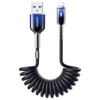 kabel przewód spiralny usb-a - iphone lightning crystal-clear series