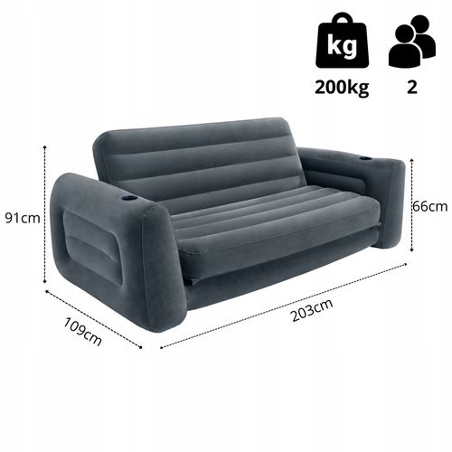 Materac Dmuchany Dwuosobowy Sofa Łóżko Intex 66552 na Arena.pl