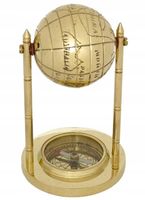 Dekoracyjny Globus mosiężny z kompasem MX1160