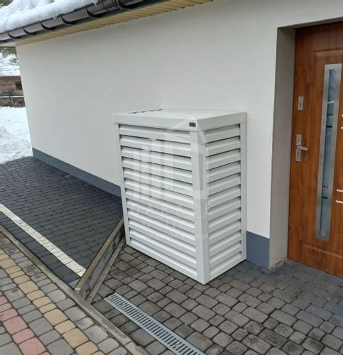 Osłona pompy ciepła 90x40x140 cm biały ID481 na Arena.pl