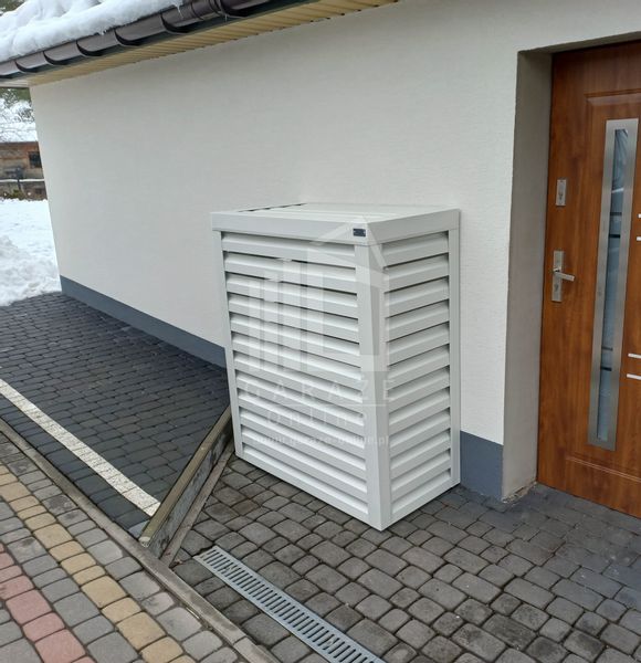 Osłona pompy ciepła 90x40x140 cm biały ID481 zdjęcie 4