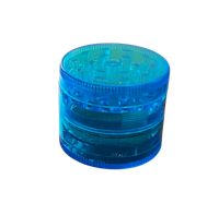 Plastikowy Crusher do Mielenia Tytoniu Suszu CBD Młynek Grinder Niebieski