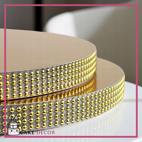 Podkład pod tort STYRODUR ZŁOTY 30 cm CEKINOWY BOK Gruby CakeDecor na Arena.pl