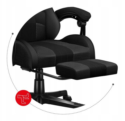 Fotel gamingowy gracza PODNÓŻEK regulowane oparcie HUZARO Force 4.7 Carbon na Arena.pl