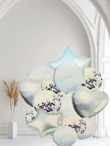 BALONY NA URODZINY ZESTAW BALONÓW MIX 14 SZT ŚLUB PARTY zdjęcie 2