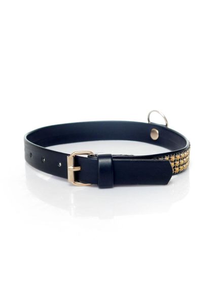 Fetish B - Series Collar with crystals 2 cm gold zdjęcie 3