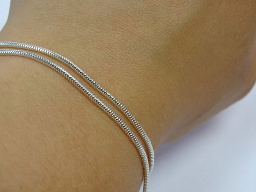 SREBRNA DAMSKA ŻMIJKA WŁOSKA 45 CM 1,4mm próba 925 na Arena.pl