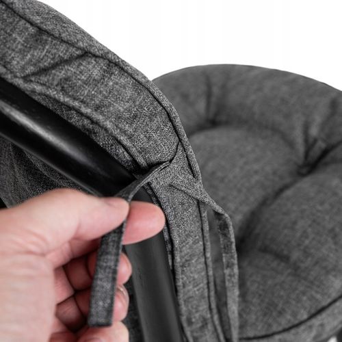 PODUSZKA NA KRZESŁO OKRĄGŁA wodoodporna z oparciem 49 cm kawiarniana 40x40 na Arena.pl