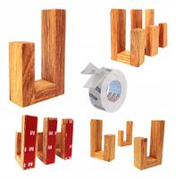 Wieszak Kuchenny Drewniany Samoprzylepny Wiszący Do Łazienki Kuchni Dębowy