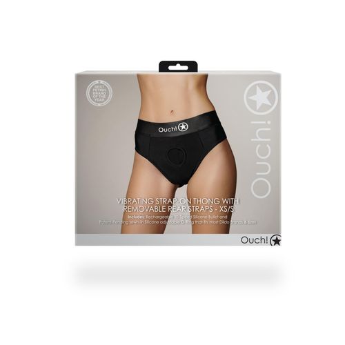 vibrating strap-on thong with removable rear straps - xs/s na Arena.pl
