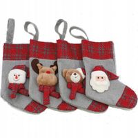 ZESTAW Świąteczna skarpeta but prezenty 25 cm 4szt