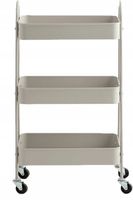 regał na kółkach 3 półki odcienie beżu kanstrup kuchenny wózek