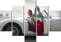 100 70CM 5 ELEM OBRAZ PARKING WIEŻY EIFFLA DRUK