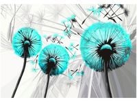 100 70CM OBRAZ PŁÓTNO DMUCHAWCE TURKUSIE PŁÓTNO RAMA